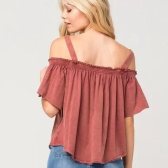 We the Free People SMALL Darling off the Shoulder Top 3312 - Picture 2 of 10
